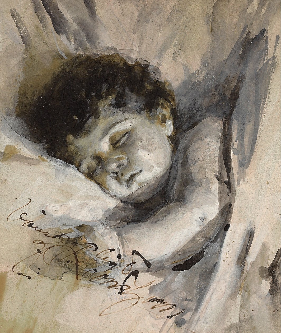 Enfant endormi - Anders Leonard Zorn