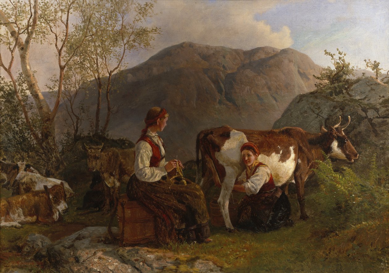 Laitières avec vaches - Anders Askevold