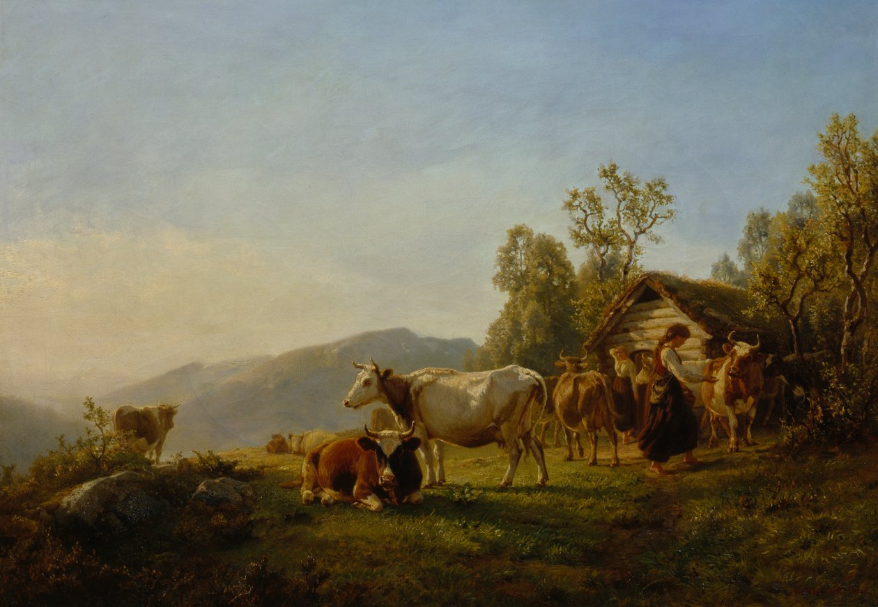 Laitières avec vaches - Anders Askevold