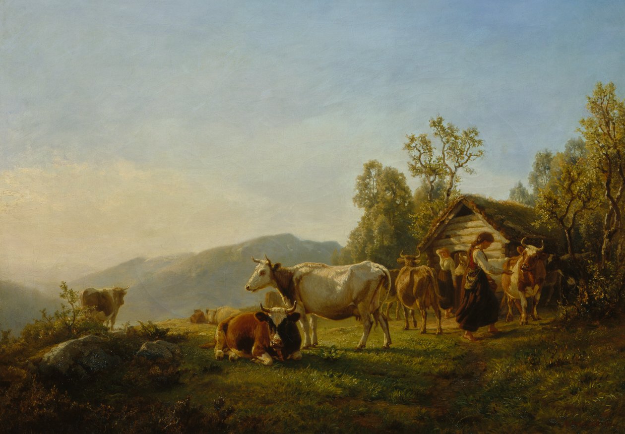Laitières avec des vaches - Anders Askevold