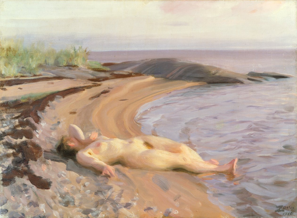 Sur la plage - Anders Leonard Zorn