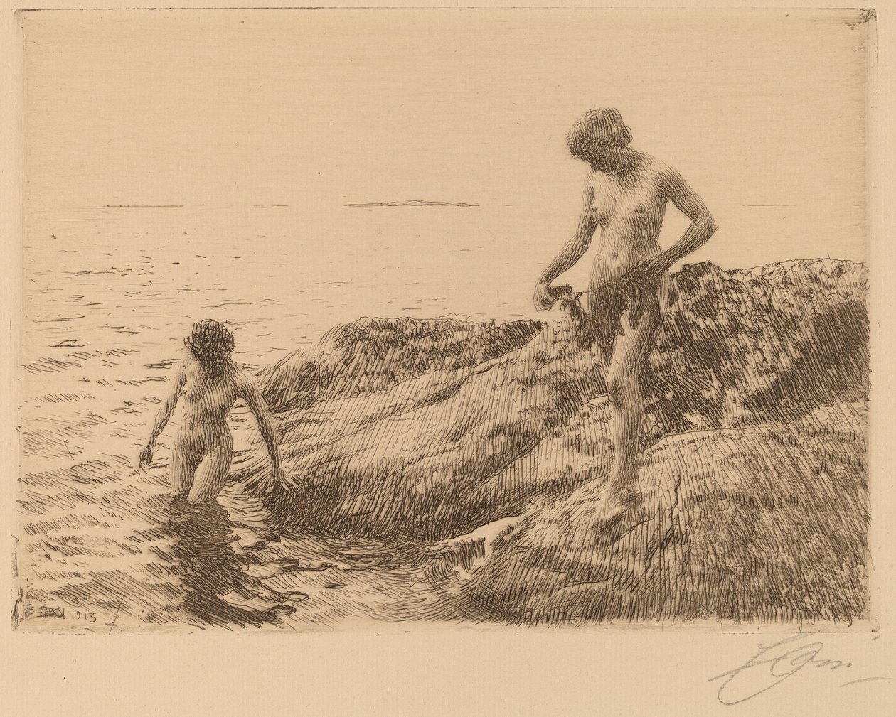 Récifs vers la mer - Anders Leonard Zorn