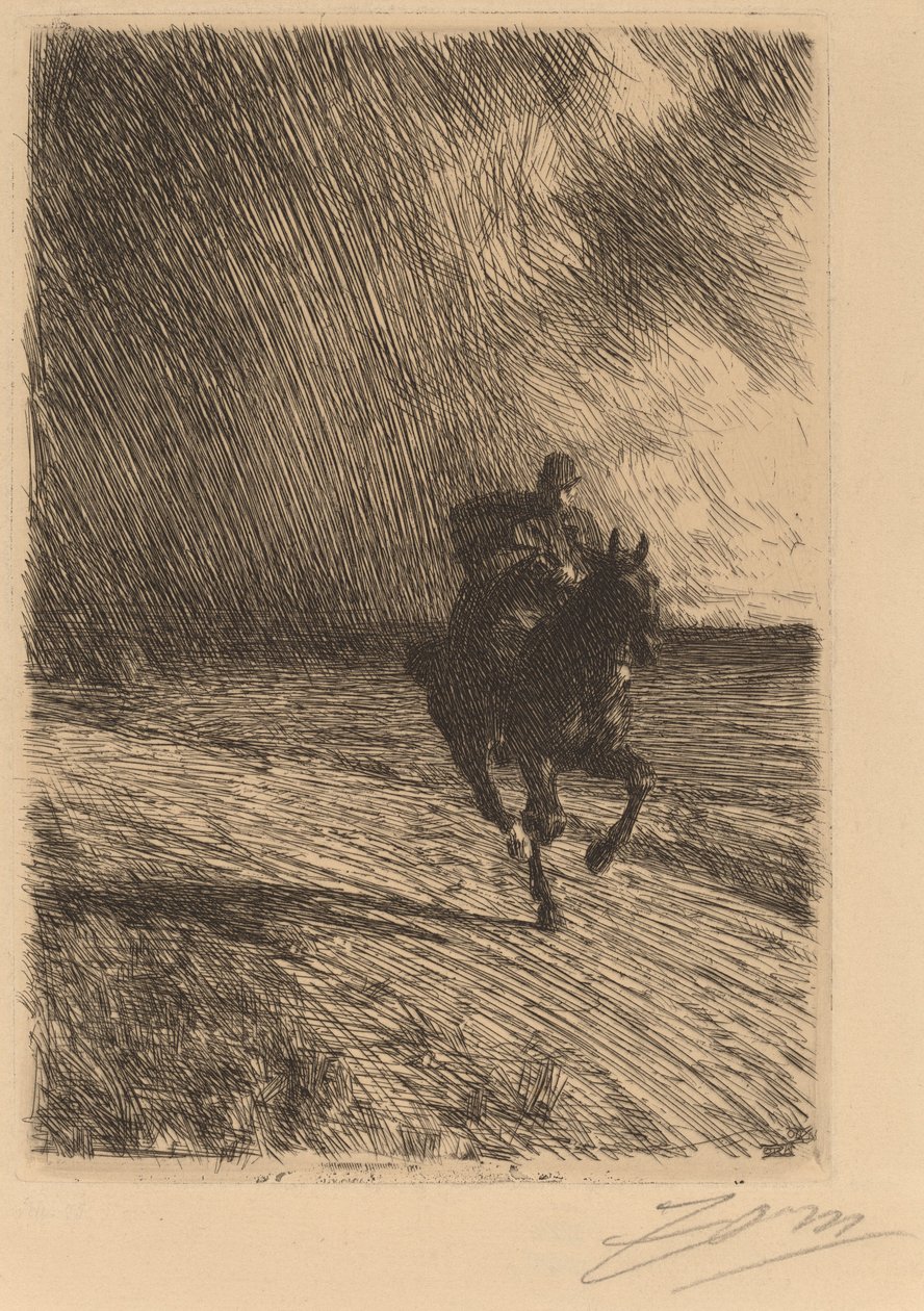 Tempête, 1891 - Anders Leonard Zorn