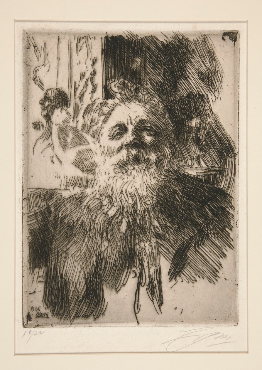 Portrait de A. Rodin - Anders Leonard Zorn