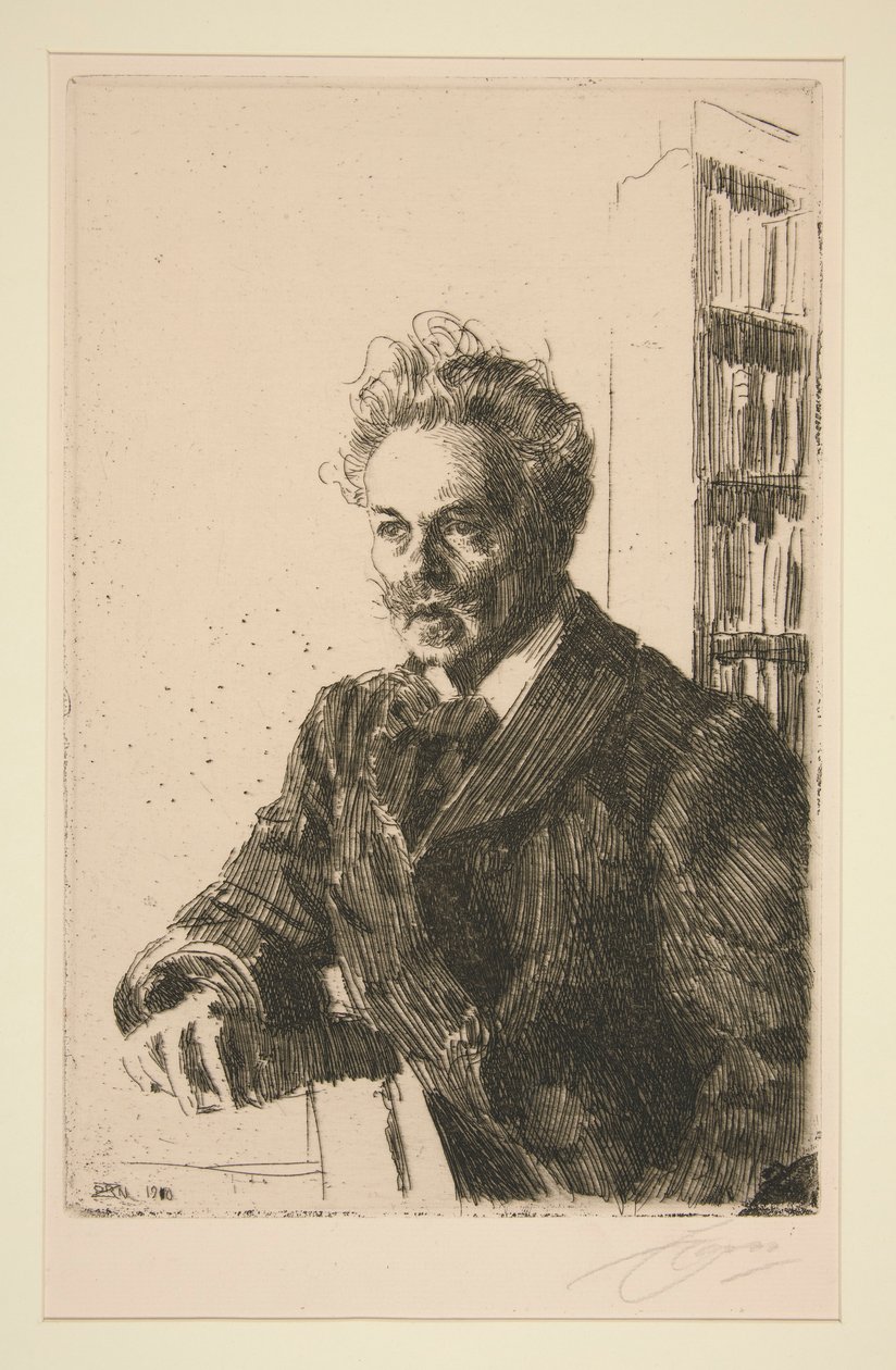 Portrait de A. Strindberg - Anders Leonard Zorn