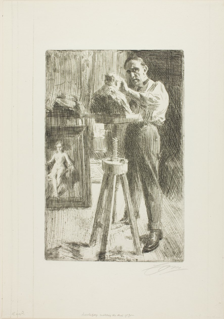 Prince Paul Troubetzkoy I (en pied) - Anders Leonard Zorn