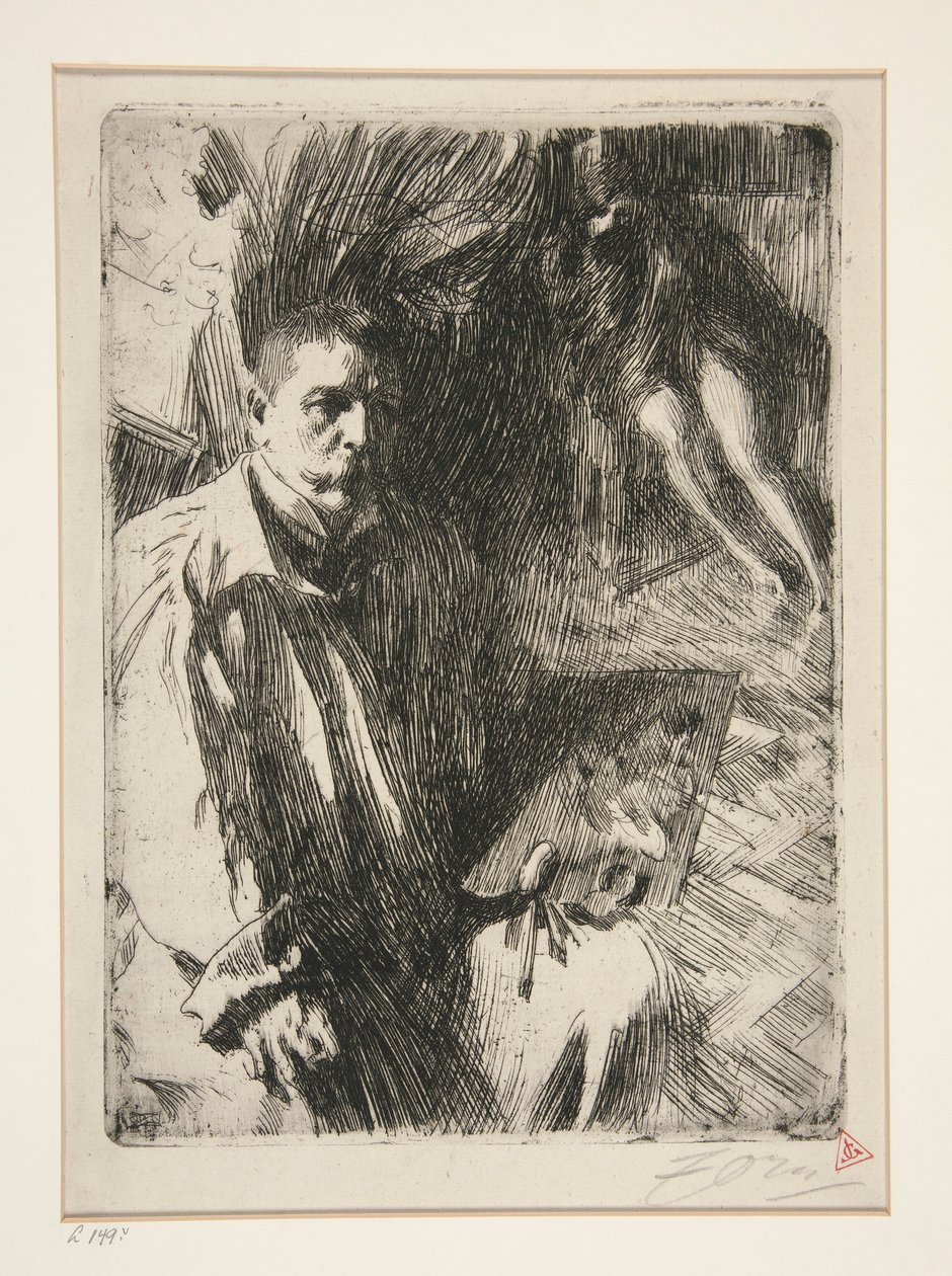 Autoportrait avec modèle II - Anders Leonard Zorn
