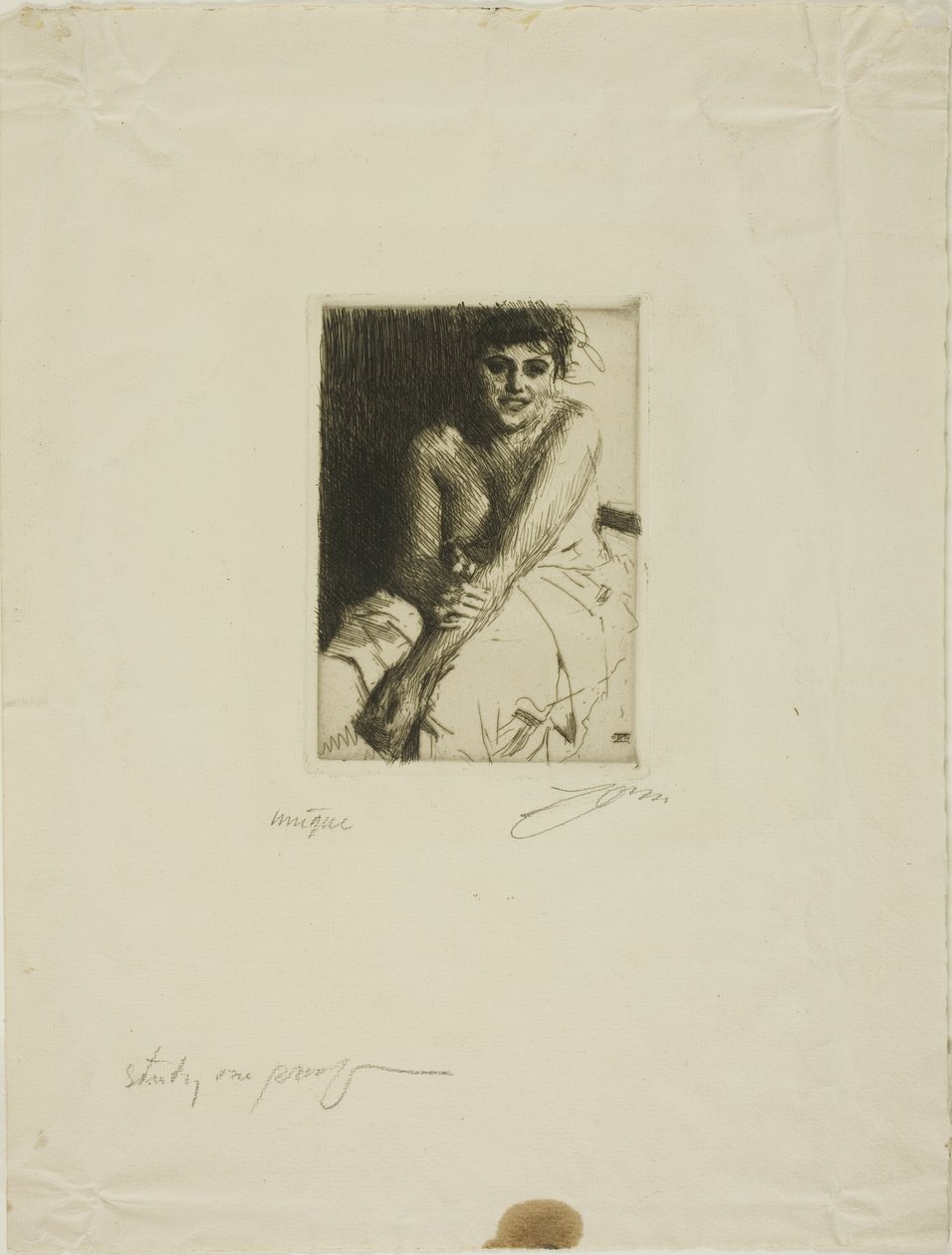 Modèle assis - Anders Leonard Zorn
