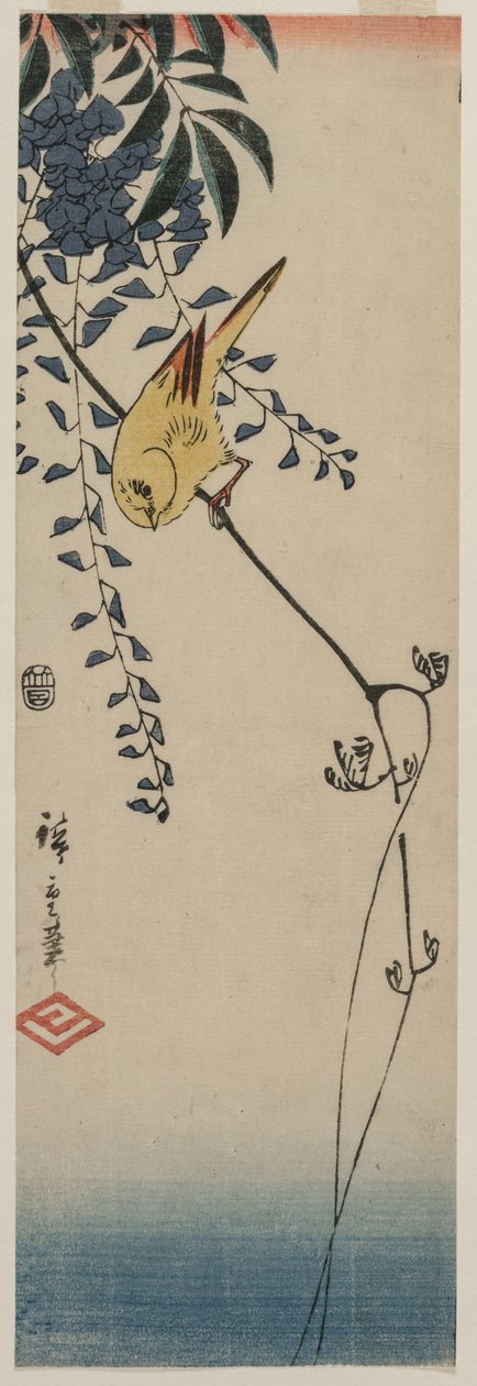 Canari et glycine, milieu des années 1840 - Ando Hiroshige