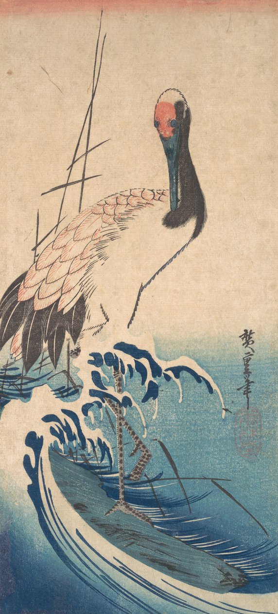 Grue et Surf, vers 1833 - Ando Hiroshige