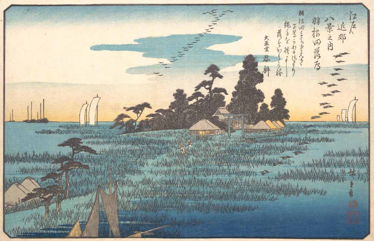 Oies sauvages à Haneda, 19ème siècle - Ando Hiroshige