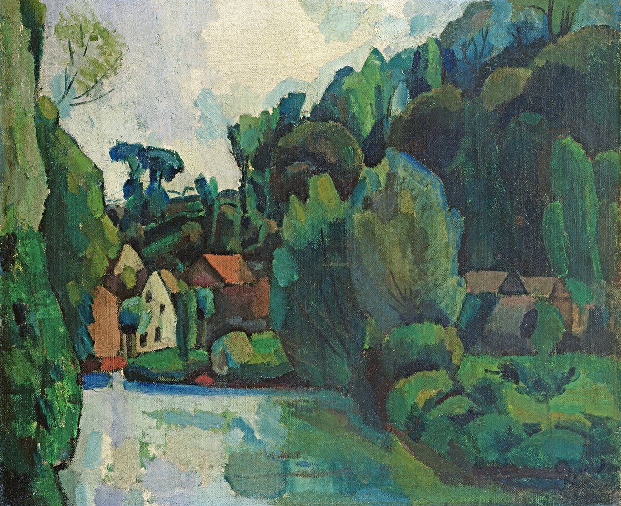 Paysage (huile sur toile) - Andre Derain