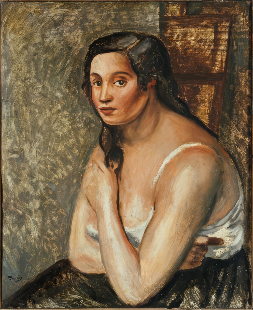 Femme assise en chemise. - Andre Derain