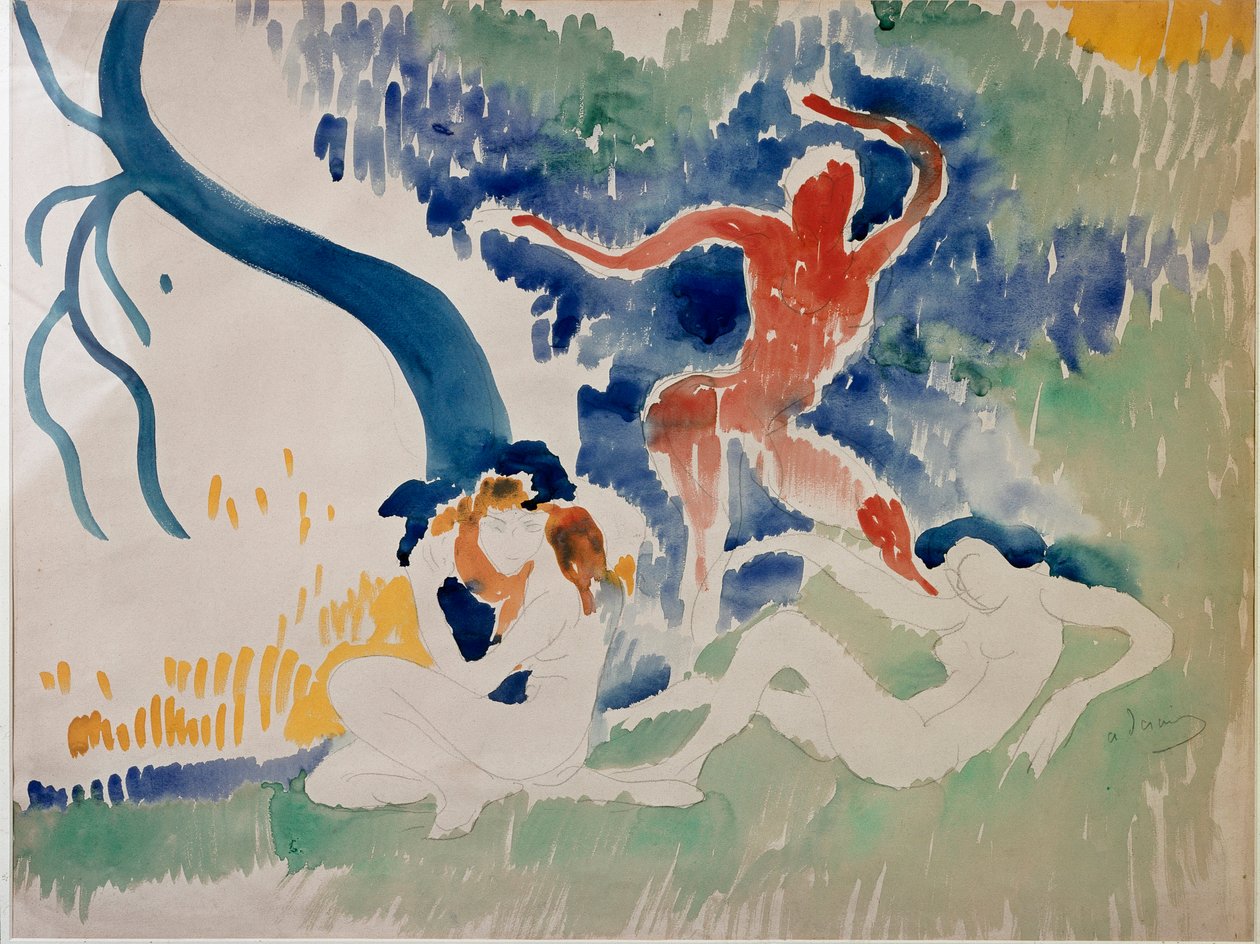 Trois danseuses, 20e siècle (Aquarelle) - Andre Derain