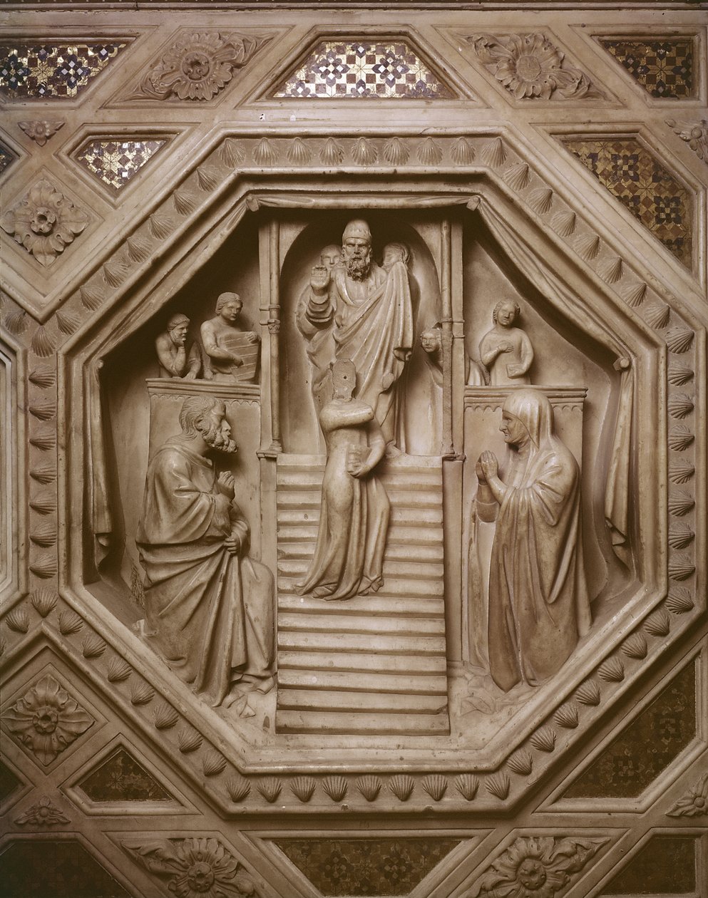 Présentation de la Vierge au Temple (détail) - Andrea di Cione Orcagna