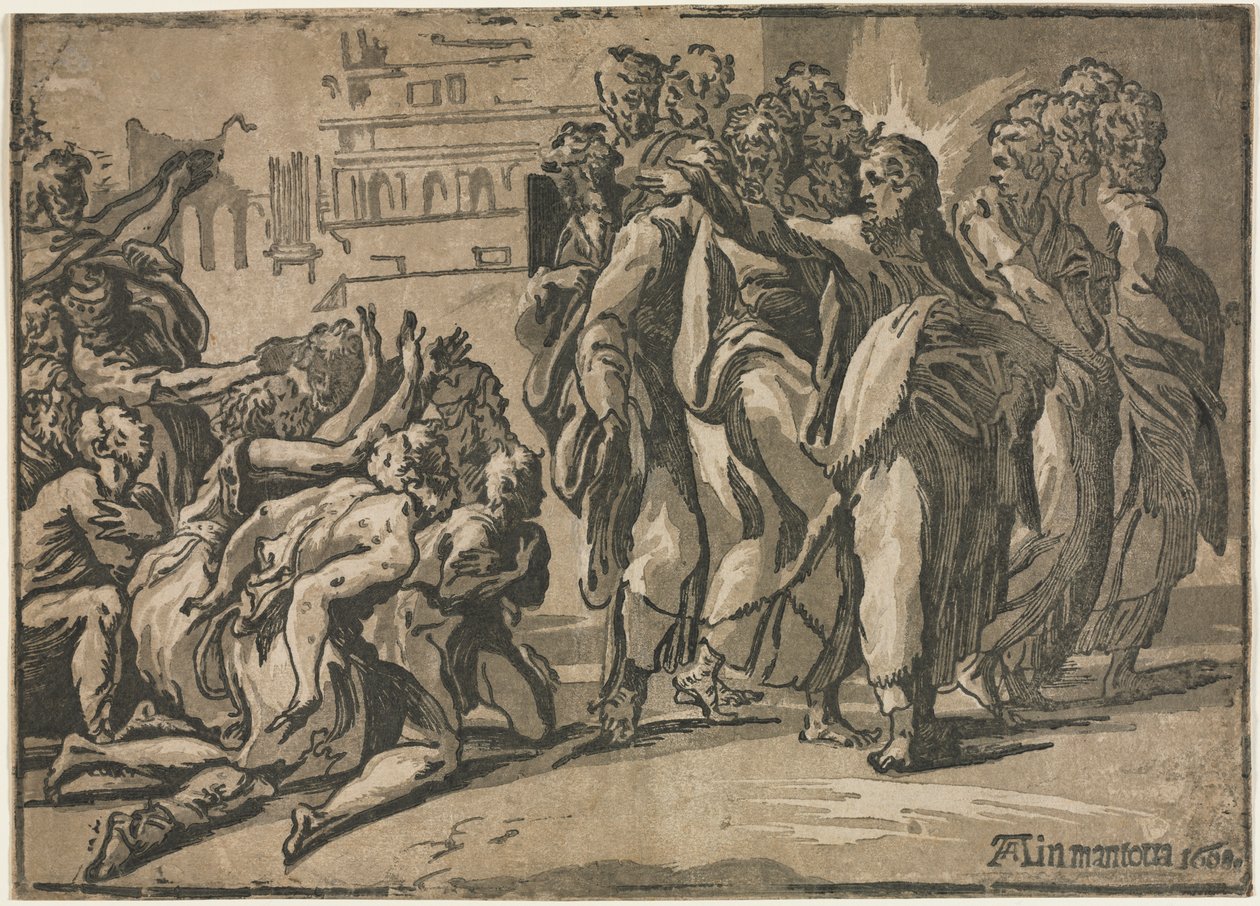 Le Christ guérissant les lépreux - Andrea Andreani