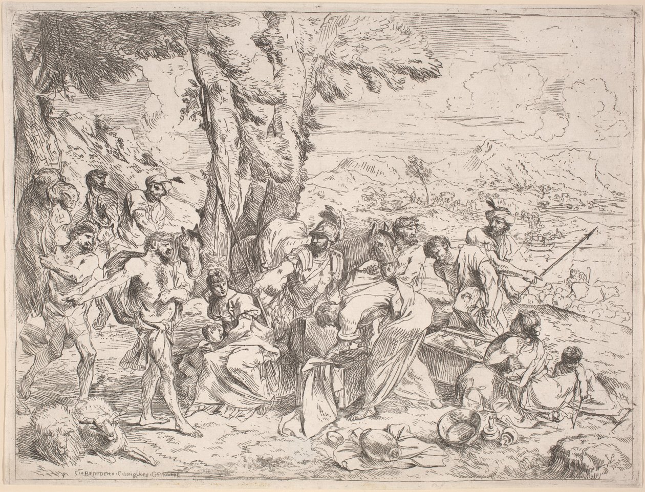 Rachel cachant les idoles de Laban - Andrea De Leone