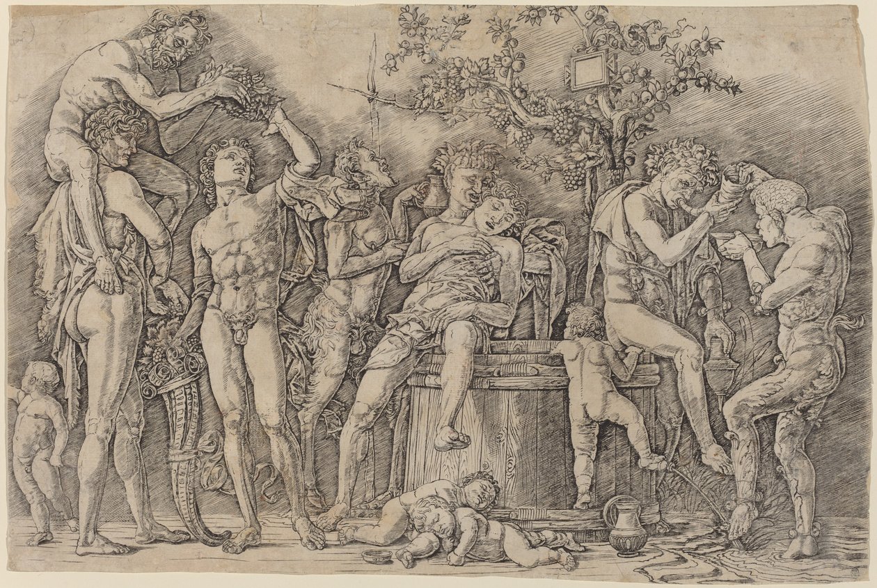 Bacchanale avec une cuve à vin - Andrea Mantegna