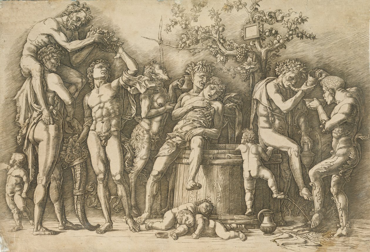 Bacchanale avec une cuve à vin, vers 1470-90 - Andrea Mantegna