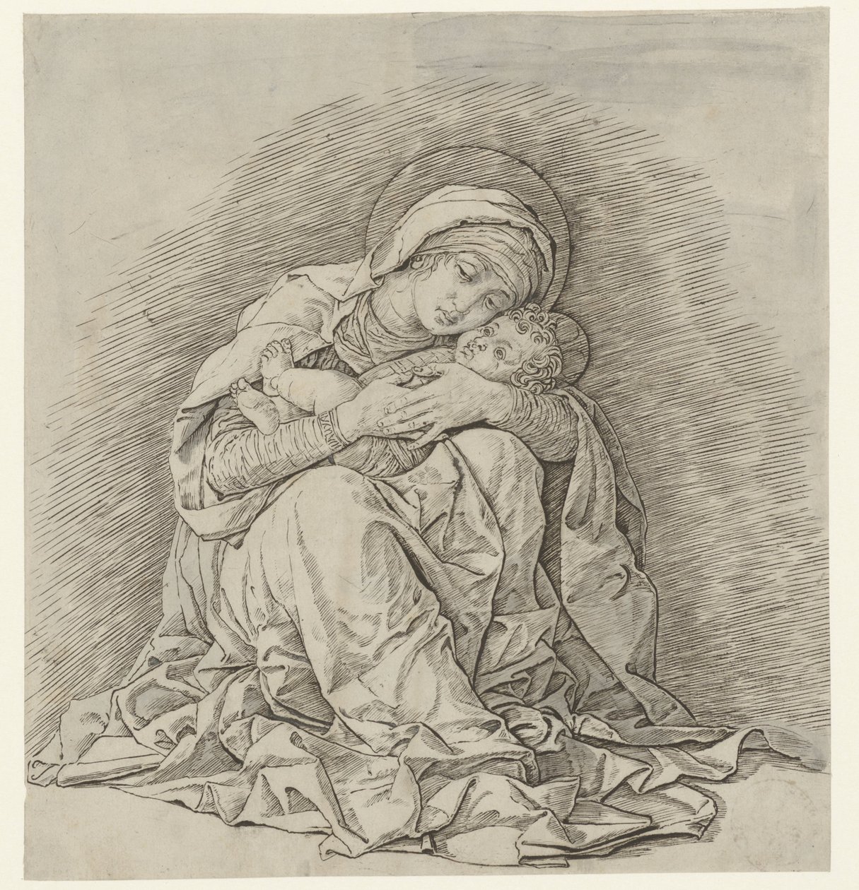 Marie assise avec l