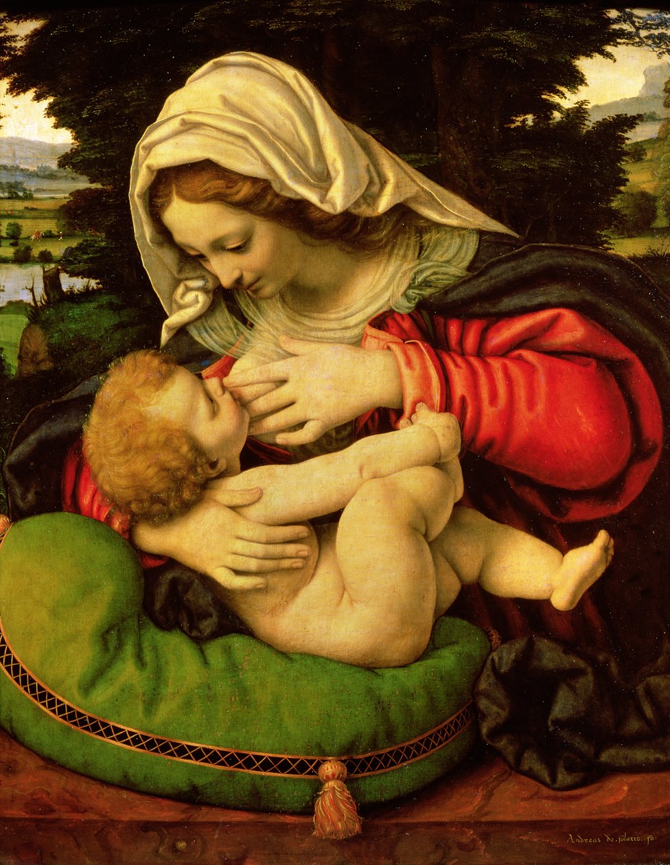 La Vierge au coussin vert - Andrea Solario