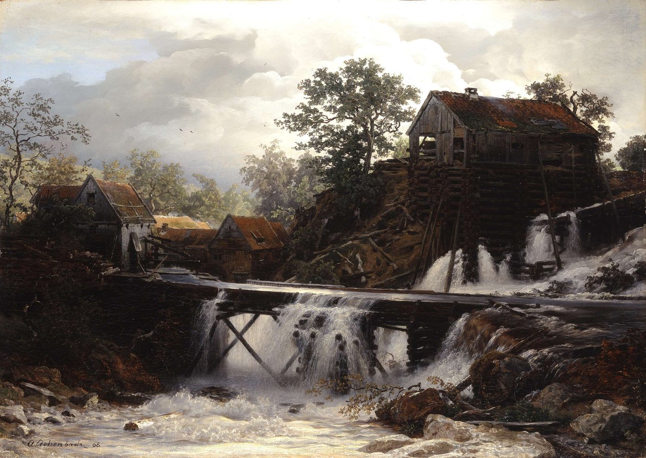 Une scierie en Westphalie - Andreas Achenbach