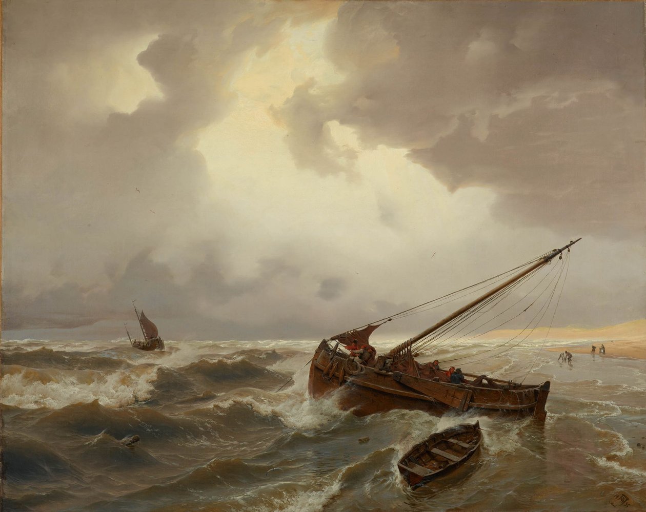 La plage de Scheveningen - Andreas Achenbach