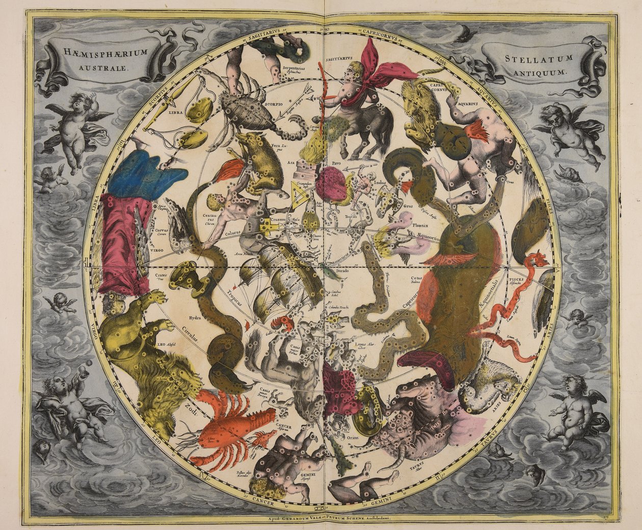 Haemisphaerium stellatum australe antiquum - Andreas Cellarius