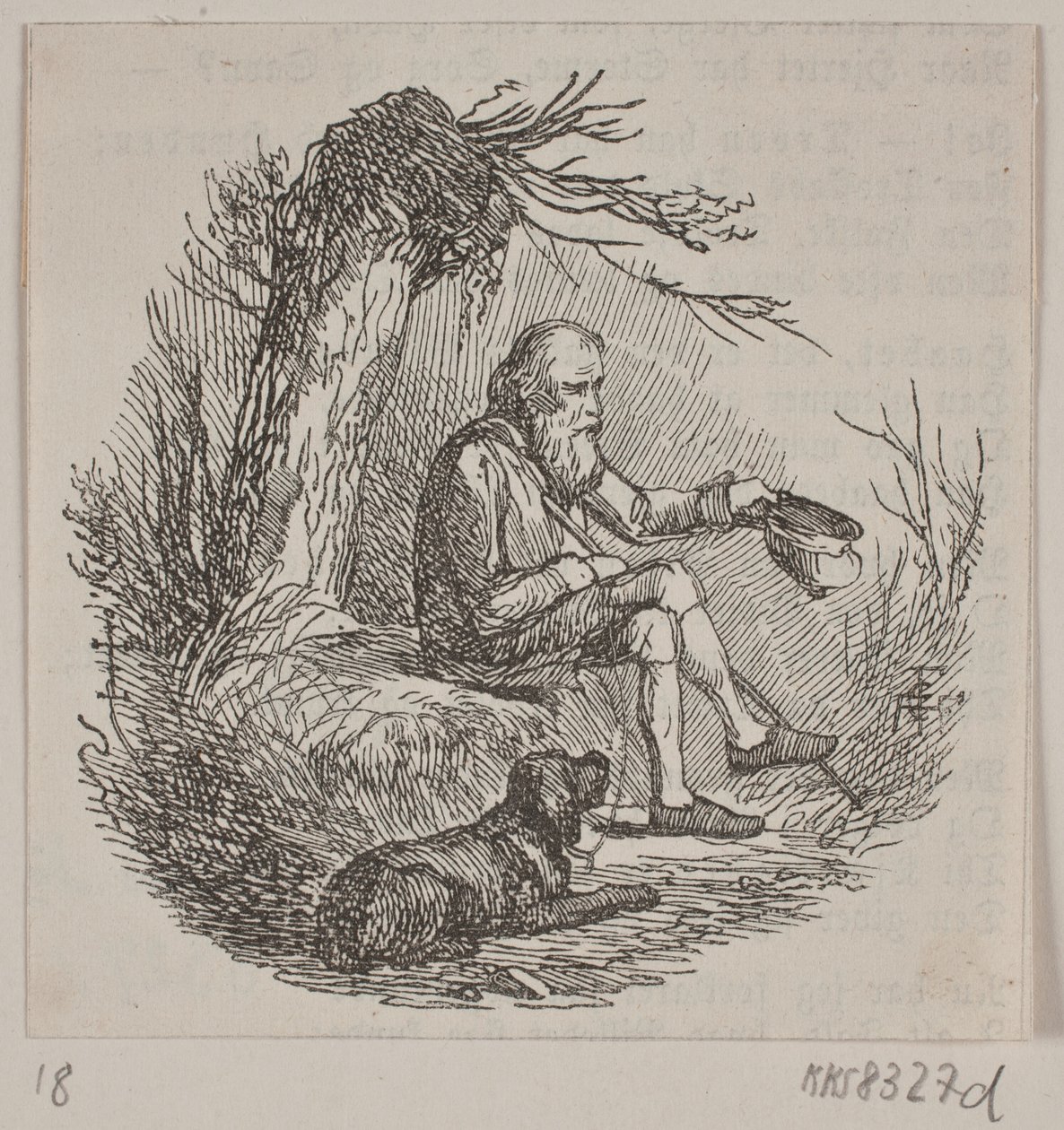 Mendiant sous un saule - Andreas Flinch