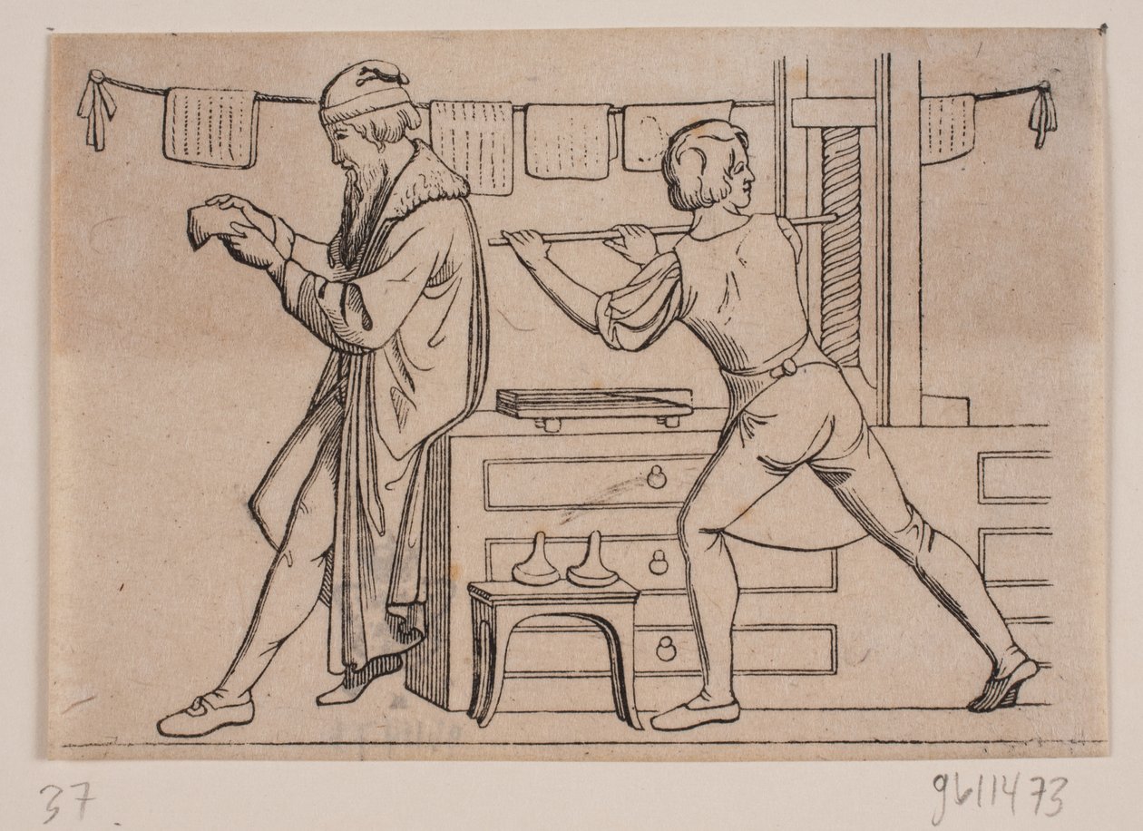 Johannes Gutenberg dans son atelier - Andreas Flinch
