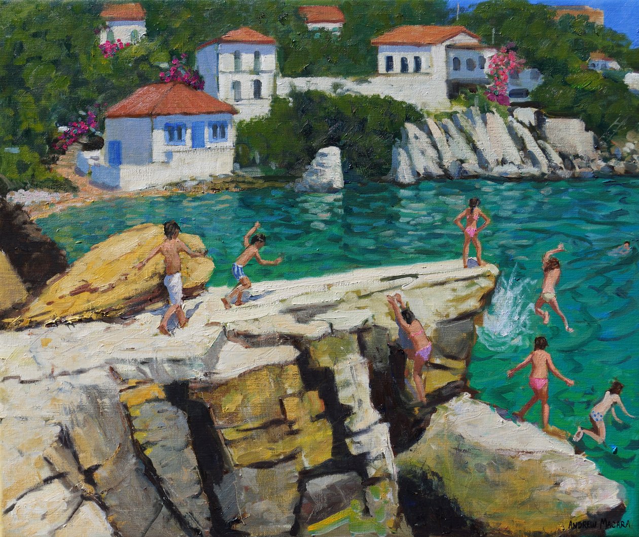 Sauter dans la mer, Platanias, Skiathos, 2015 - Andrew Macara