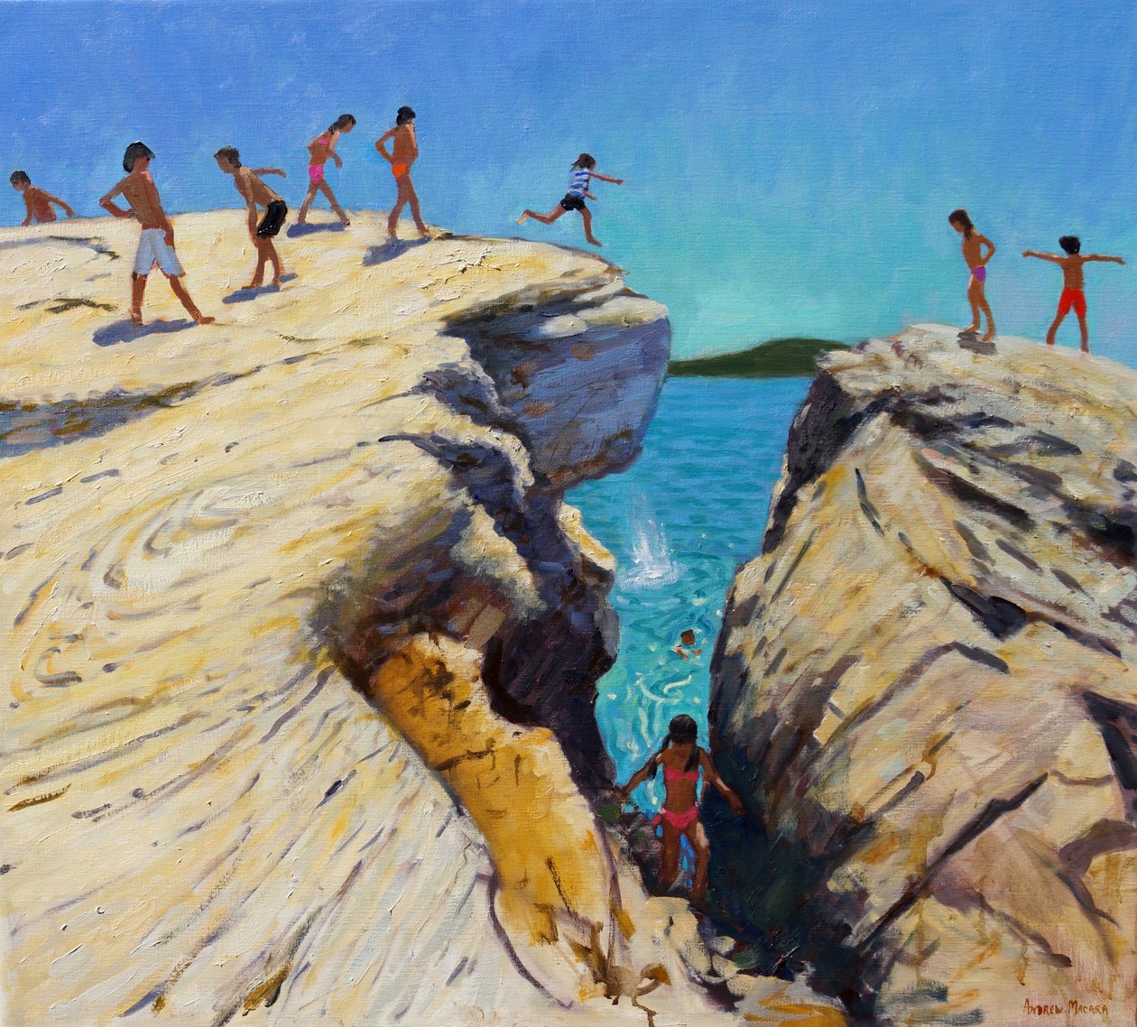 Sauter des rochers, Platanias, Skiathos, 2015 - Andrew Macara
