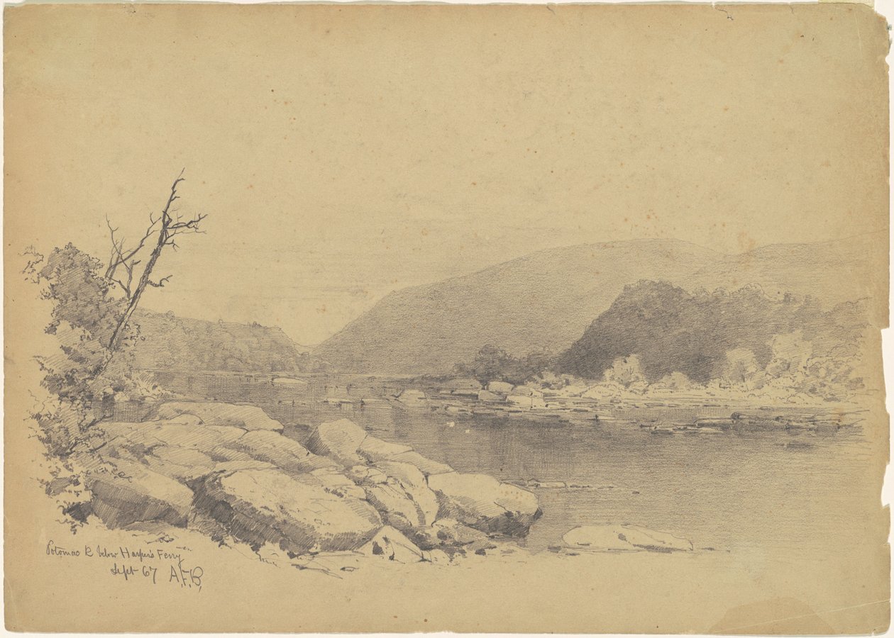 Rivière Potomac en dessous de Harper
