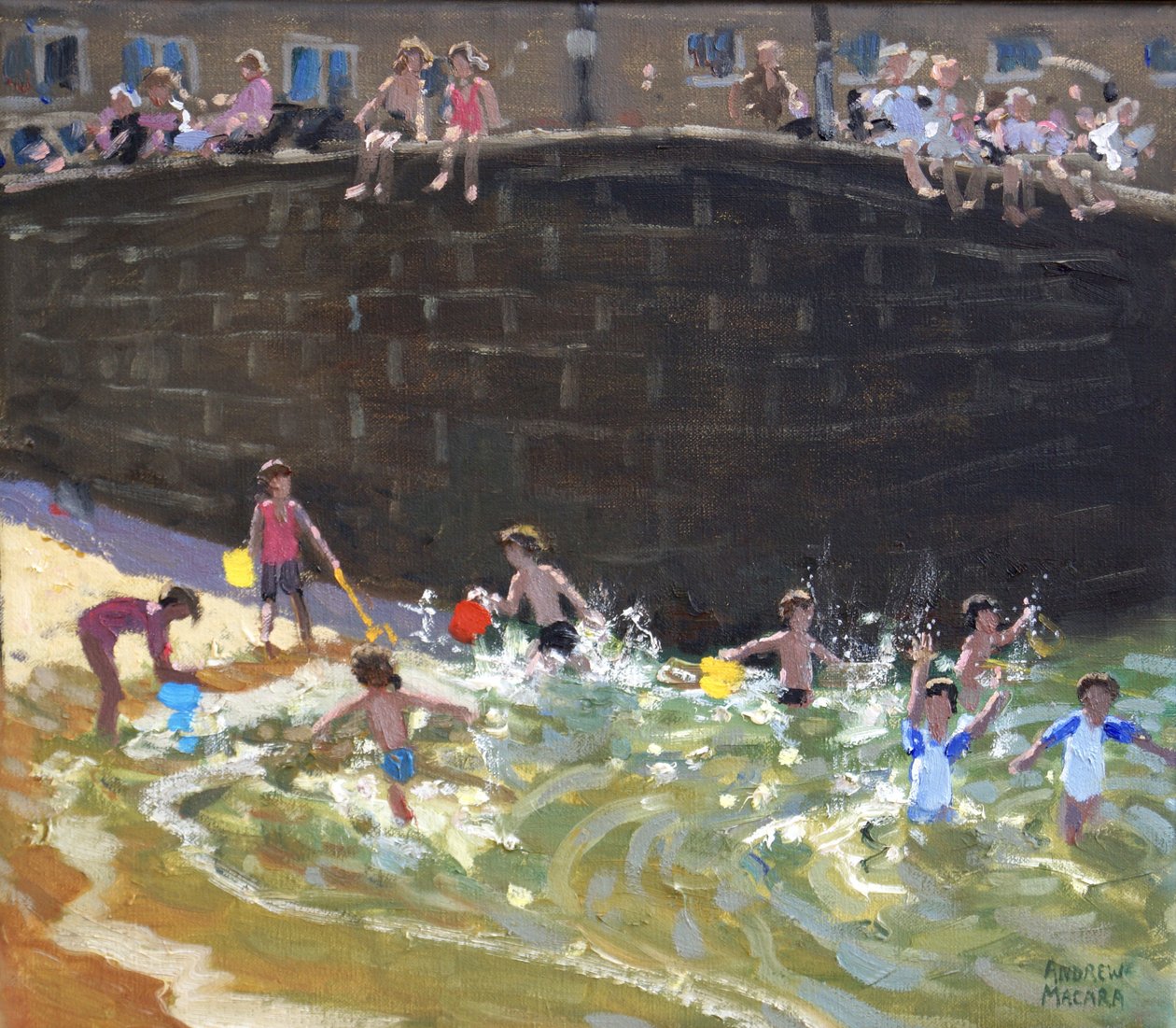 Éclaboussures dans le port de Tenby, 2016 - Andrew Macara