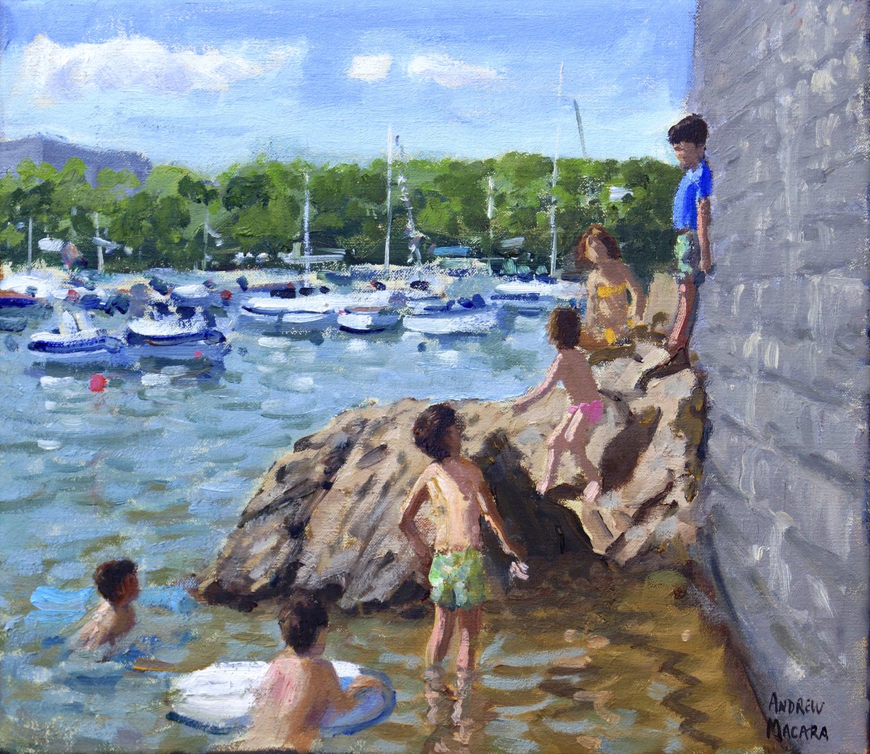 Escalade des rochers, port de Tenby, 2016 - Andrew Macara