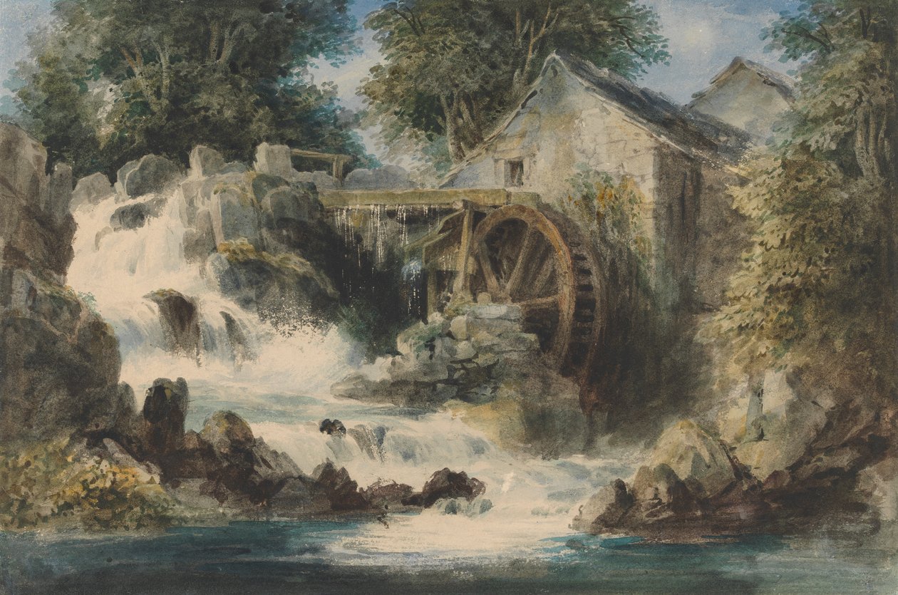 Un moulin à eau - Andrew Nicholl