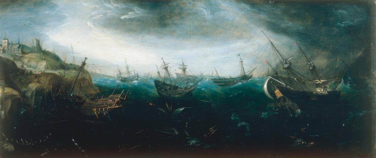 Navires en mer agitée - Andries van Eertvelt