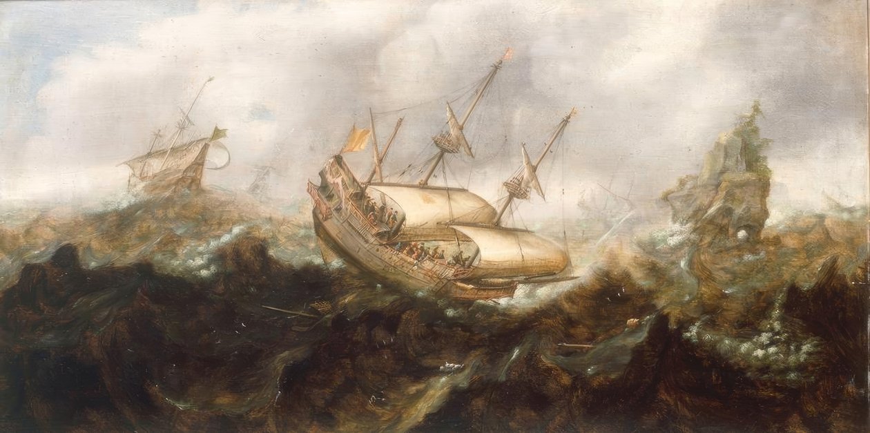 Navires en mer agitée - Andries van Eertvelt