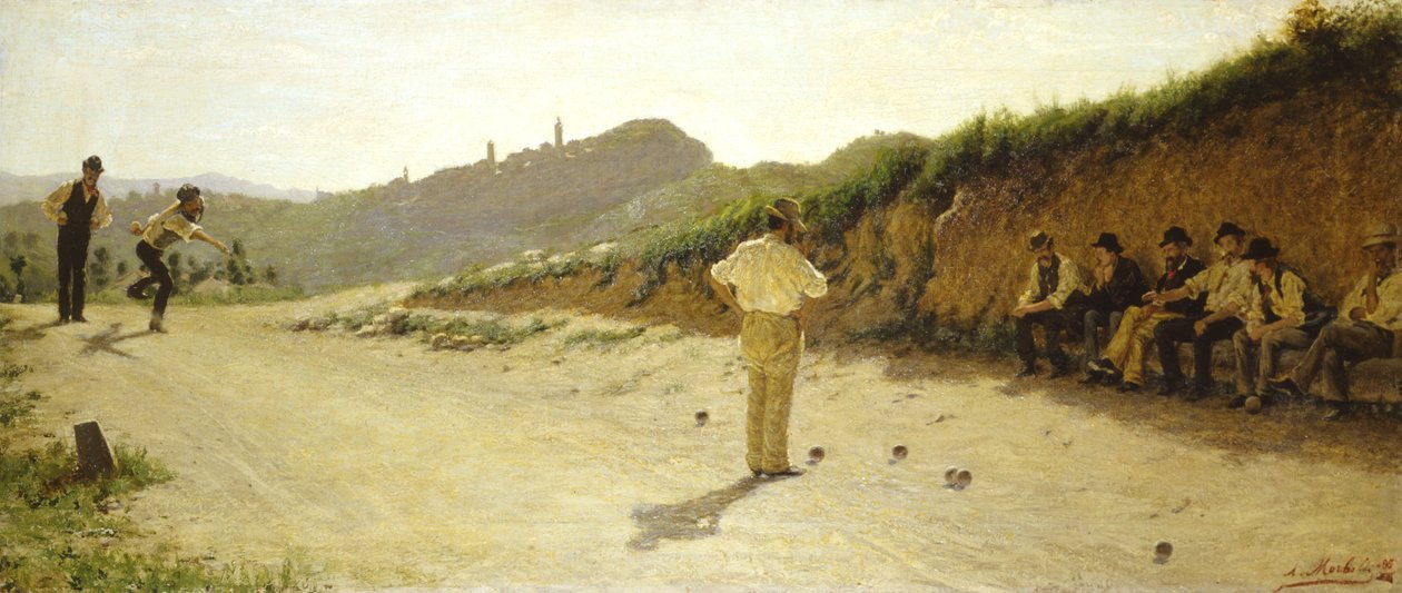 Le jeu de boules - Angelo Morbelli