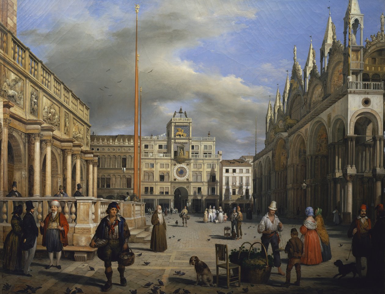 La Piazza San Marco - Angelo Inganni