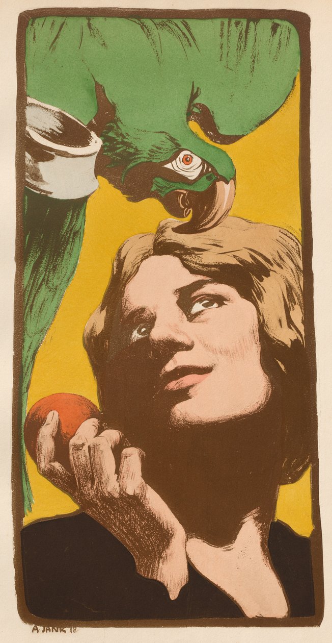 La Femme au Perroquet, 1898 - Angelo Jank