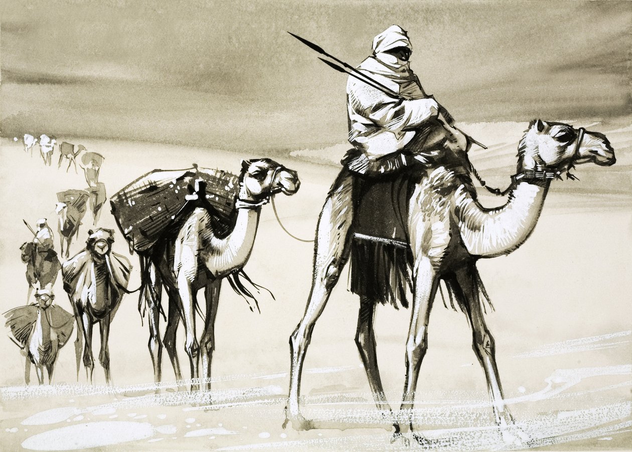 Chameaux traversant le désert - Angus McBride