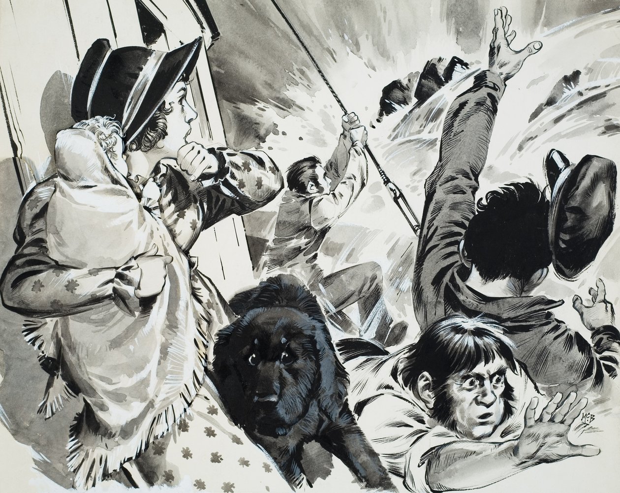 Bateau à vapeur du Mississippi (gouache sur papier) - Angus McBride