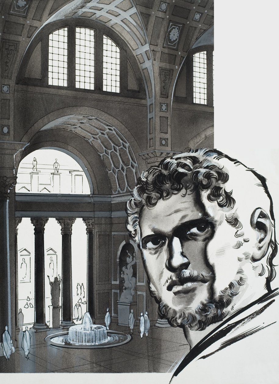 Les thermes de Caracalla (gouache sur papier) - Angus McBride