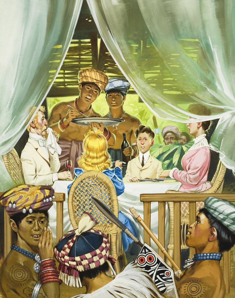 Les Rajahs blancs (gouache sur papier) - Angus McBride