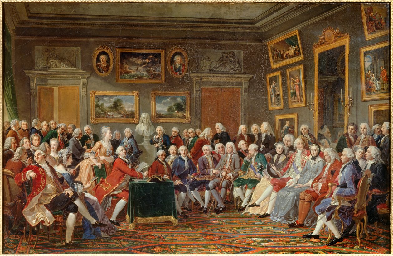 Le salon de Madame Geoffrin - Anicet Charles Lemonnier