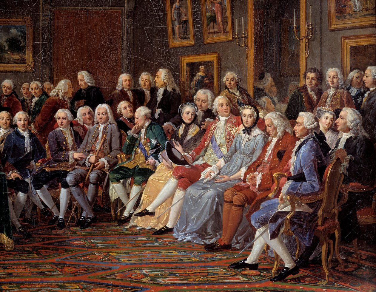 Le salon de Madame Geoffrin (détail) - Anicet Charles Lemonnier