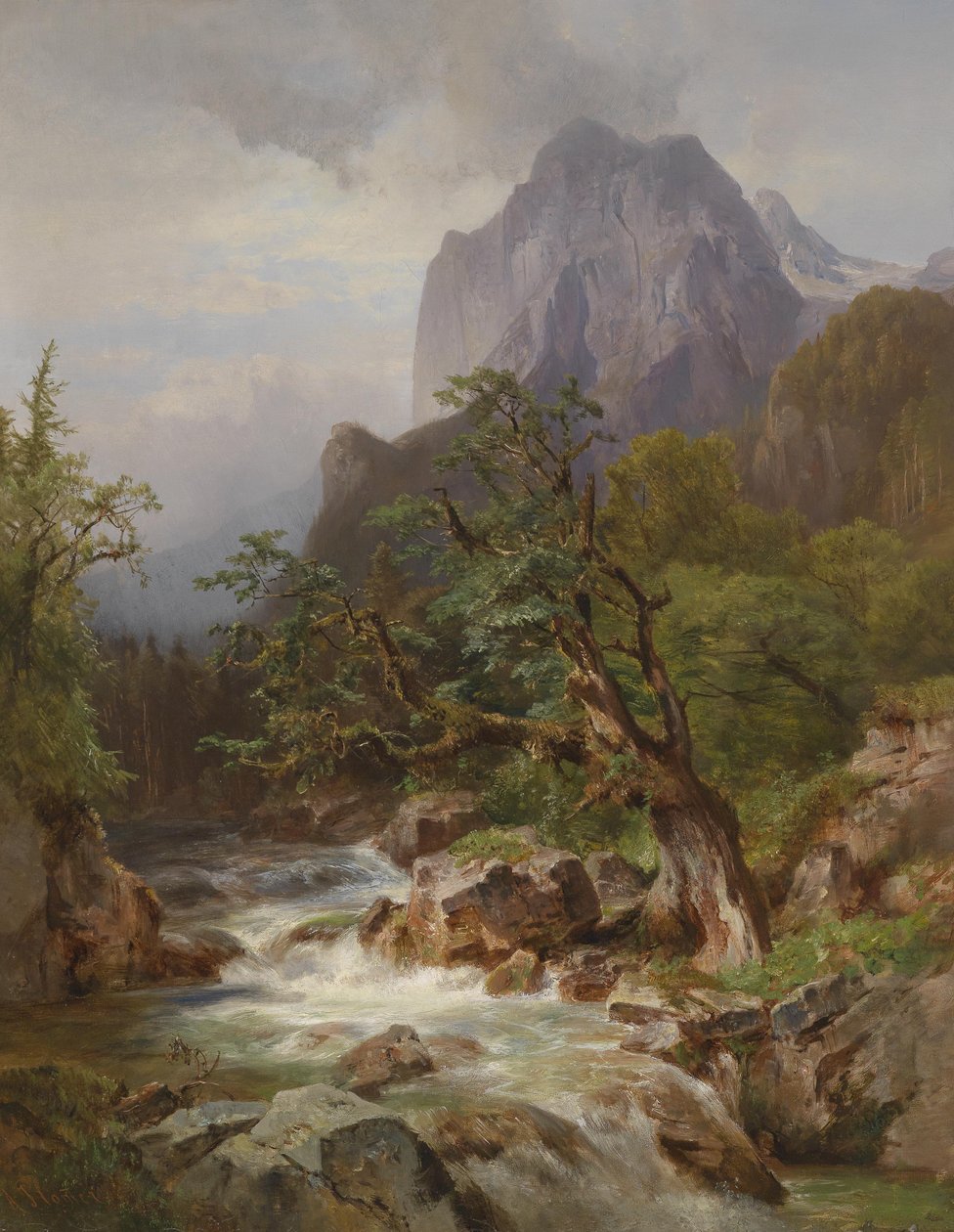 Scène de forêt avec le Hintersee en Bavière - Anna Plommer