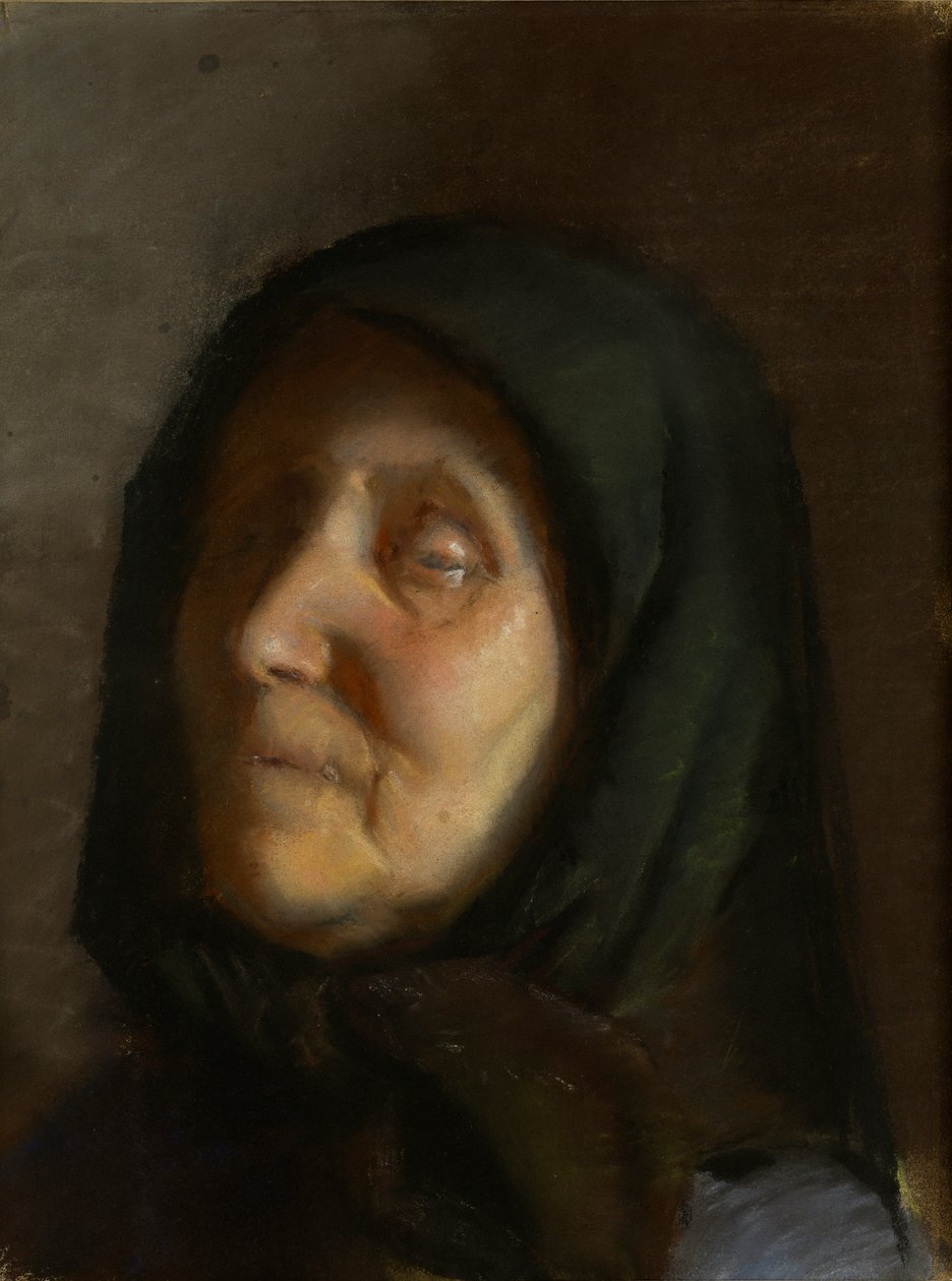 Danois : Blind kone Une femme aveugle - Anna Ancher