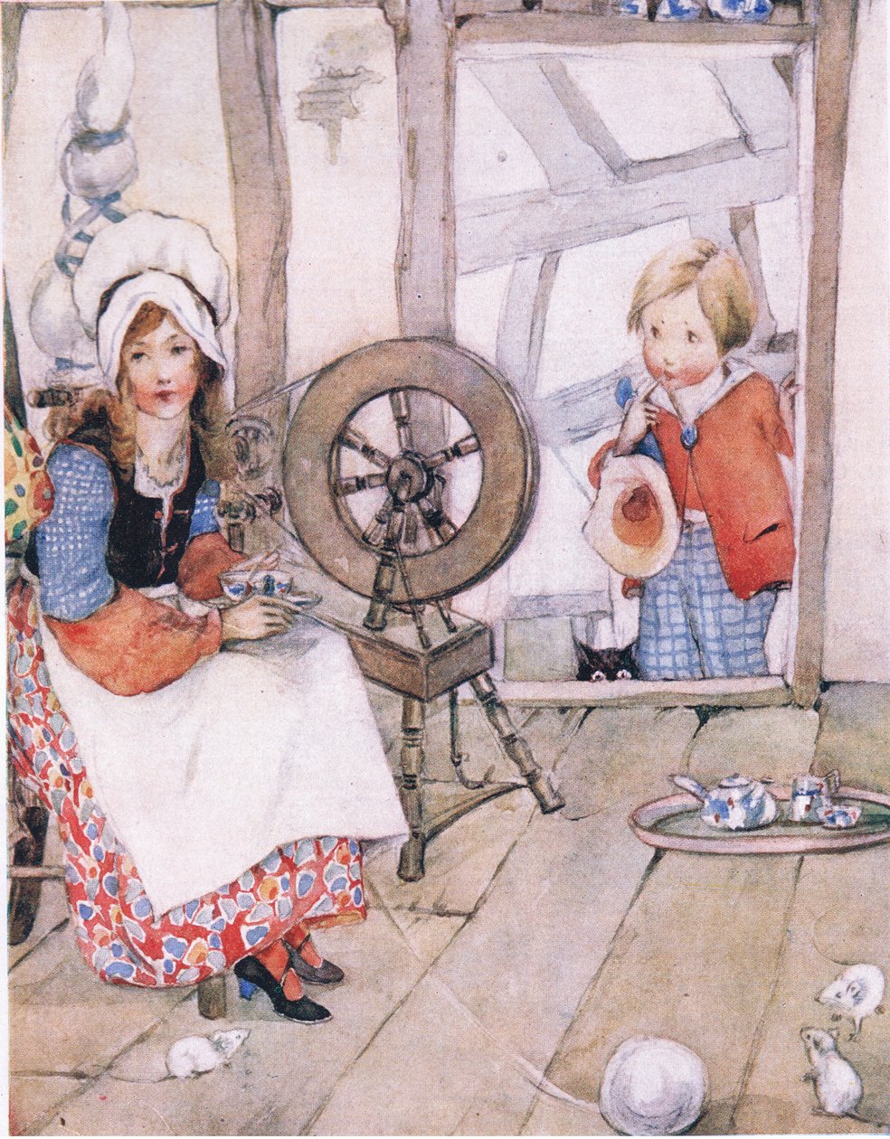 Les visiteurs, du Grand Livre pour Enfants (Herbert Strang) publié par Humphrey Milford, Oxford University Press, c.1920 - Anne Anderson